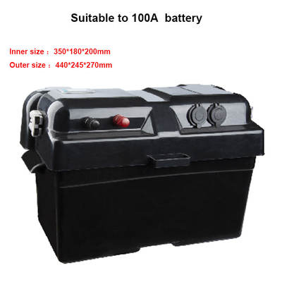 جعبه باتری پلاستیکی 100 آمپری 12 ولتی ضد آب در فضای باز، جعبه باتری ماجراجویی کمپینگ