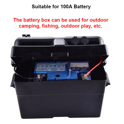 جعبه باتری 12 ولتی ضد آب در فضای باز برای کمپینگ قایق RV خودروی دریایی و تریلر مسافرتی