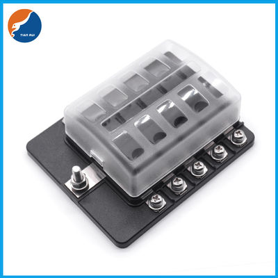 PC Cover Screw 112g Fuse Blocks 10 Way Blade Fuse Box with Indicator LED
