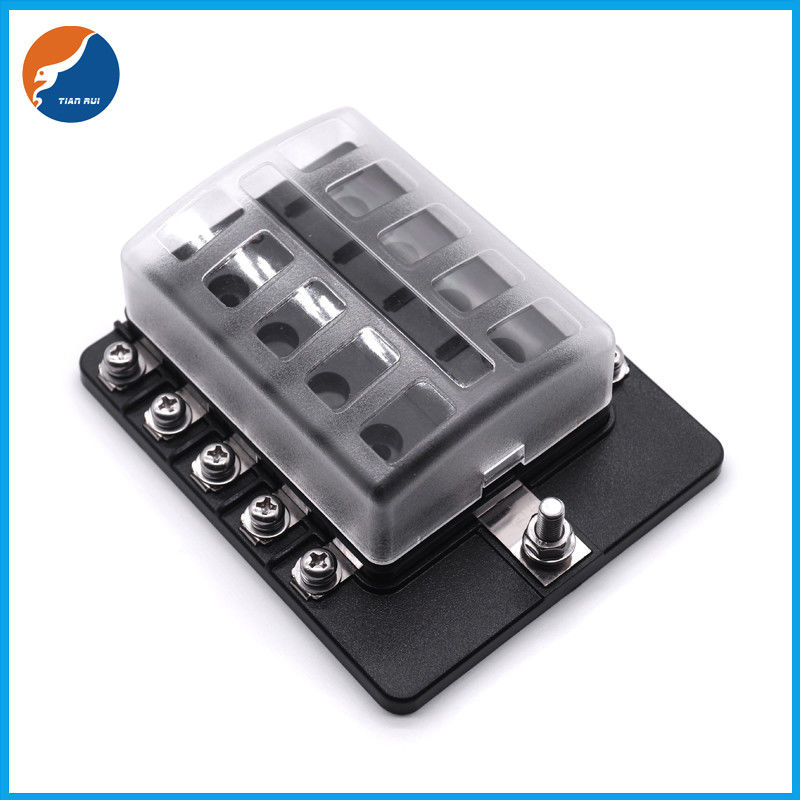 PC Cover Screw 112g Fuse Blocks 10 Way Blade Fuse Box with Indicator LED